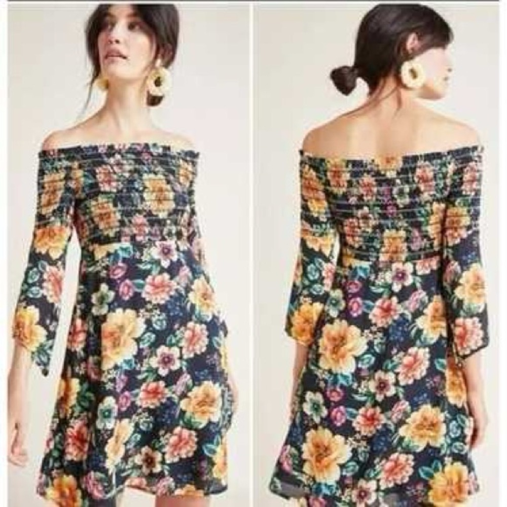 NWT FARM Rio x Anthropologie Sasha Off The Shoulder Dress Size XS - Picture 2 of 10